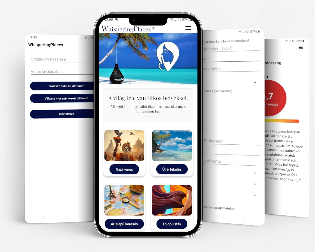 App képernyőképek montázsa